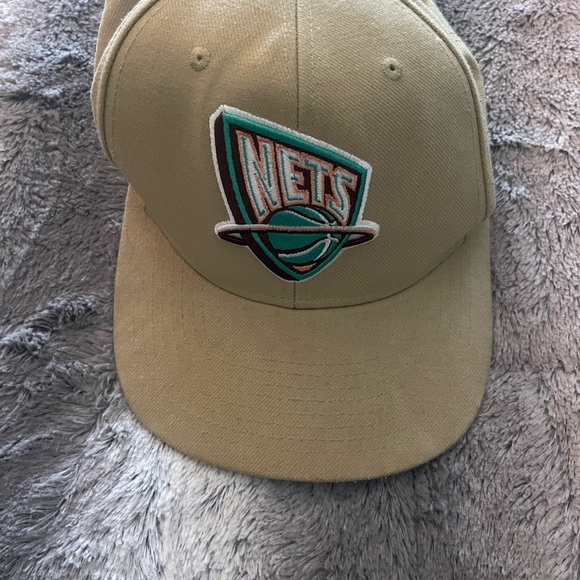 Men's New Jersey Nets Mitchell & Ness Khaki 35th Anniversary Hardwood Classics - Picture 3 of 10